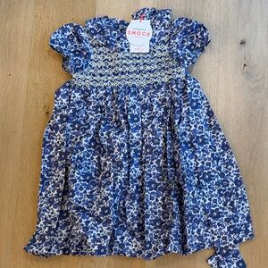 Vibrant Blue Floral Kids Dress by